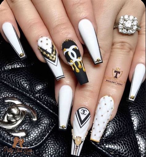 chanel nail tips|different Chanel nails.